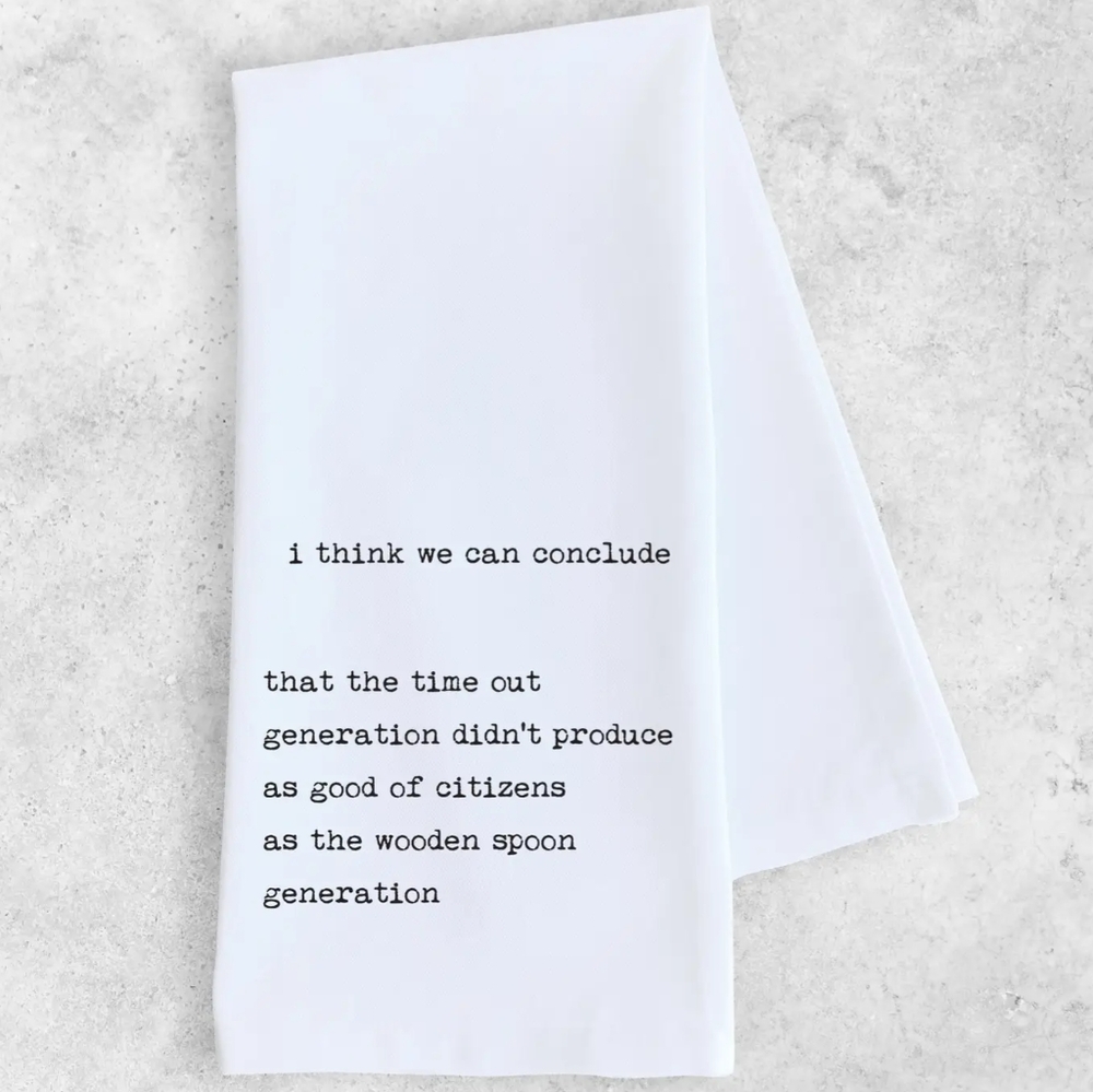 NWT SARCASTIC 100 Percent Cotton White Tea Towel